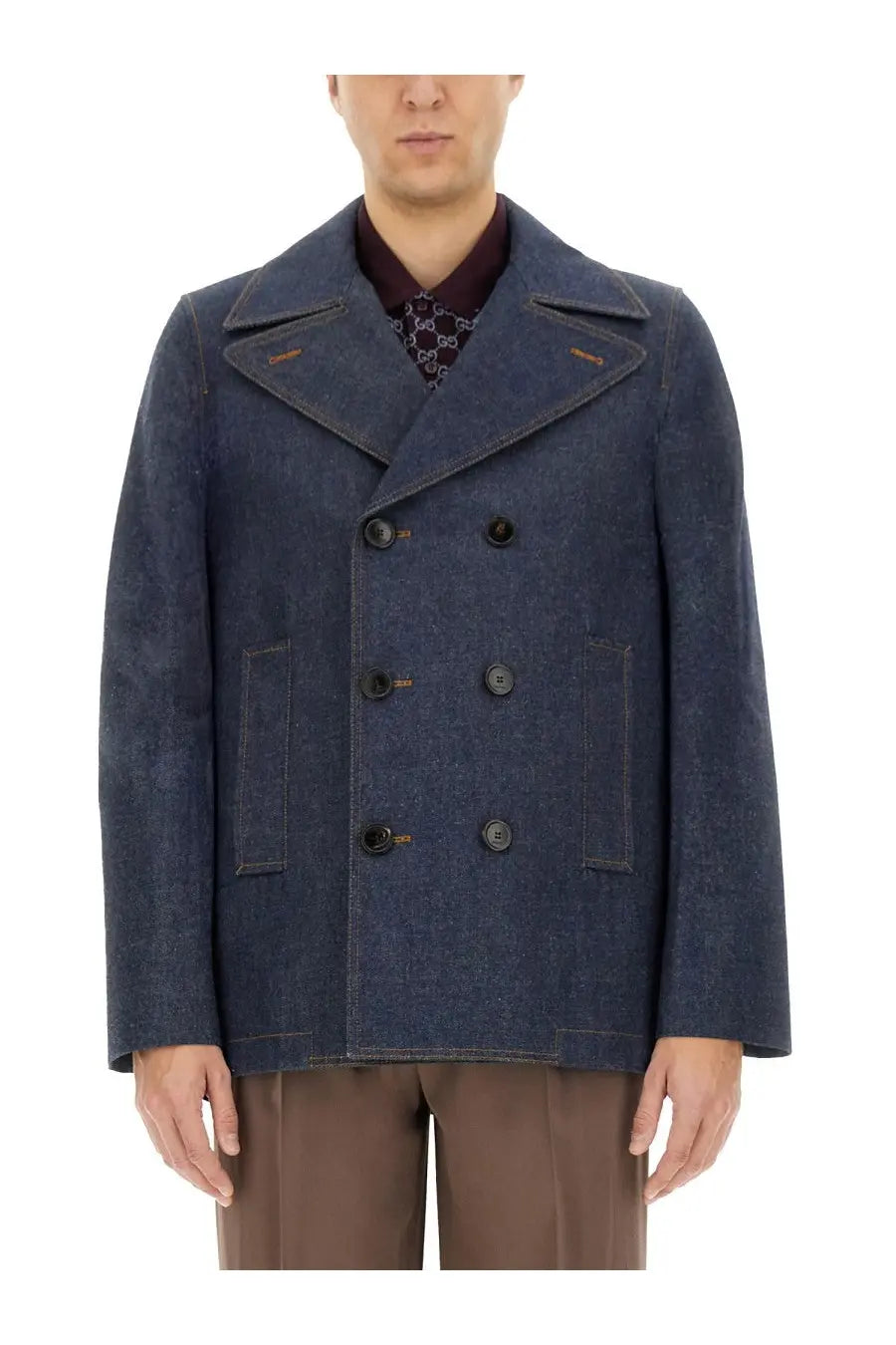 Gucci Men's Denim Jacket Blue