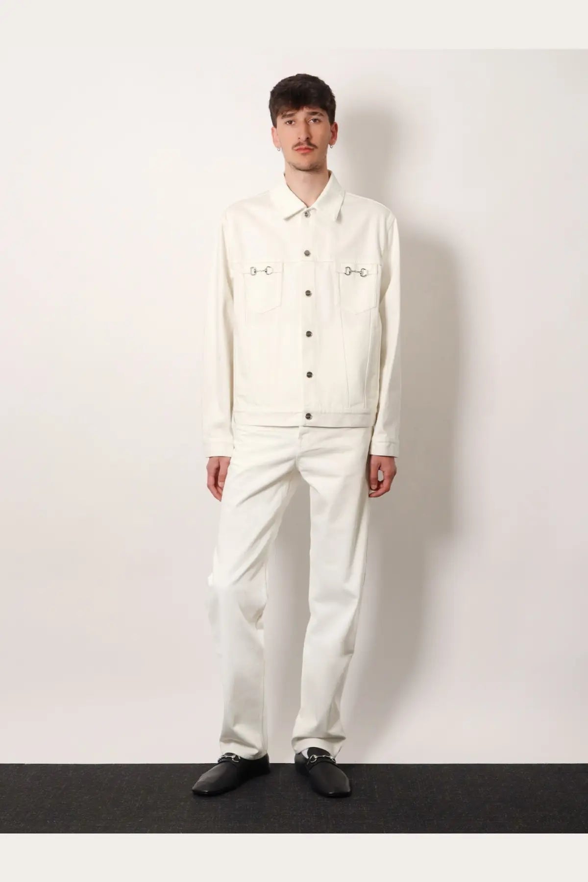 Gucci Men's Denim Trousers White, view 2