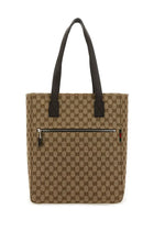 Gucci Men's Fabric Shopping Bag GG Medium Brown