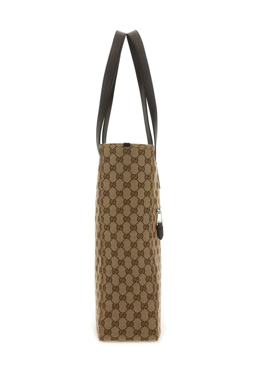 Gucci Men's Fabric Shopping Bag GG Medium Brown, view 3