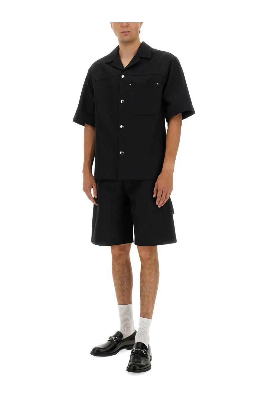 Gucci Men's GG Jacquard Shirt Black, view 2