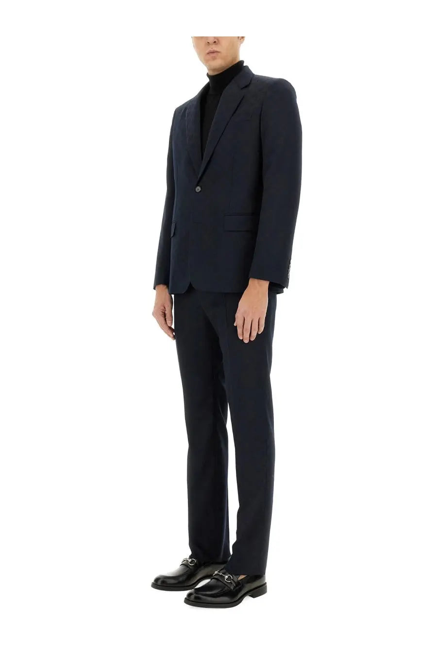 Gucci Men's Jacquard Dress Blue, view 2