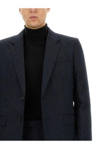Gucci Men's Jacquard Dress Blue, view 4