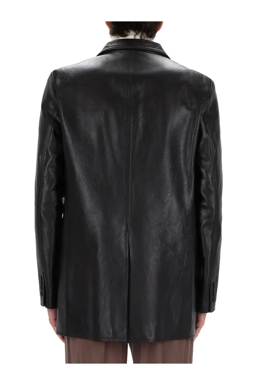 Gucci Men's Leather Jacket Black, view 3
