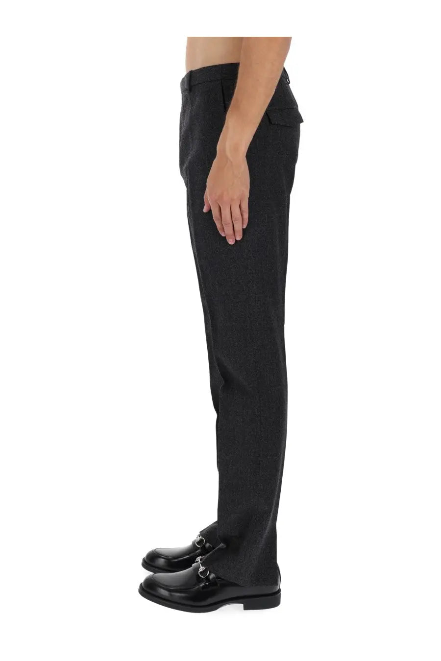 Gucci Men's Pants Mouliné Grey, view 3