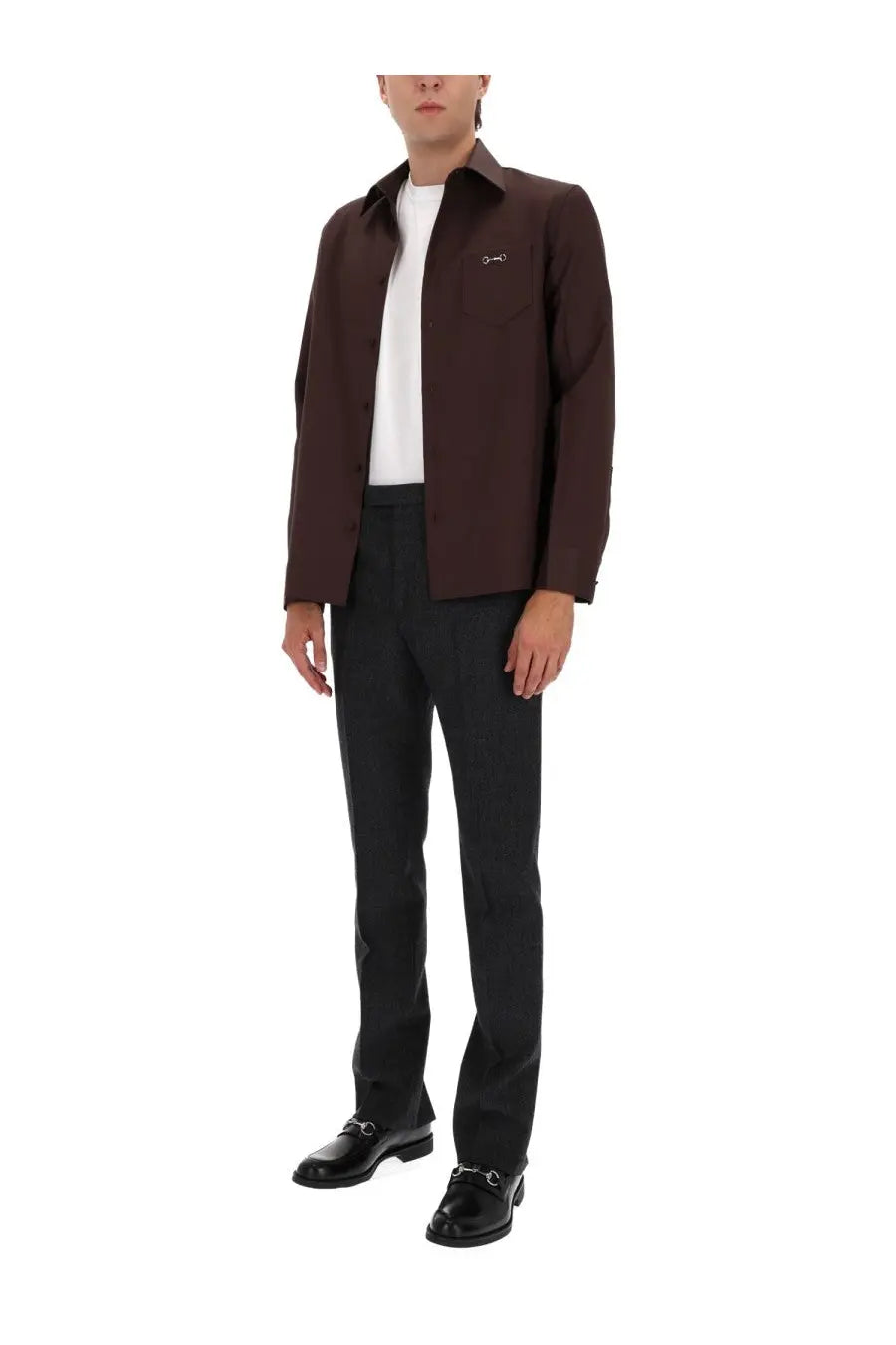 Gucci Men's Pants Mouliné Grey, view 2