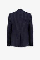 Gucci Men's Gucci Pinstripe Wool Single Breasted Blazer Grey, view 4