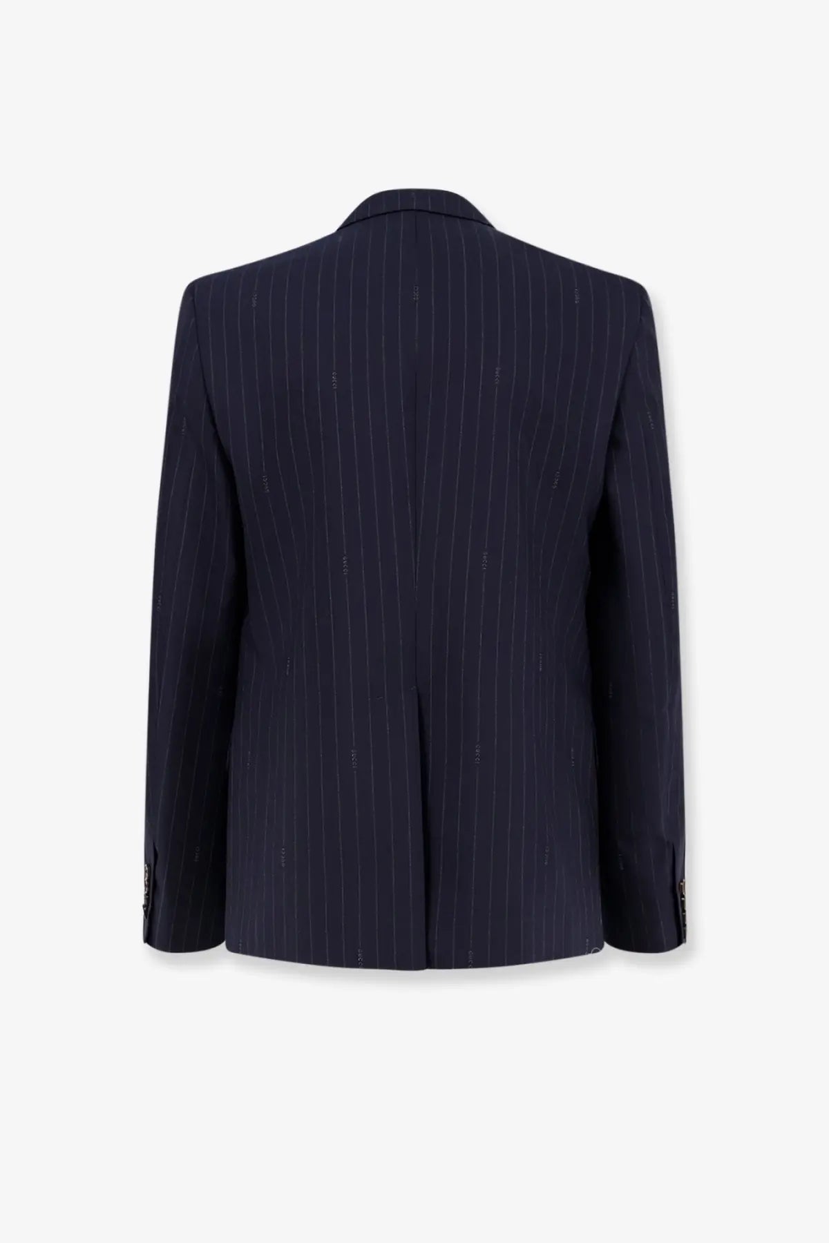Gucci Men's Gucci Pinstripe Wool Single Breasted Blazer Grey, view 4