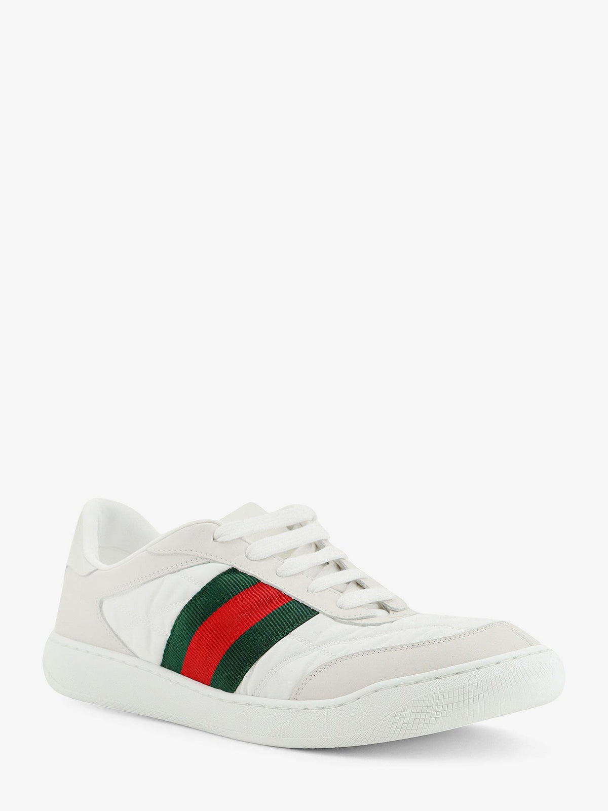 Gucci Men's Screener Nylon Sneaker White, view 2