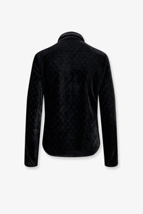 Gucci men’s black stretch GG Évoré velvet blazer with a subtle textured pattern perfect for formal wear