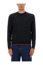 Gucci Men's Web Pattern Sweater Blue