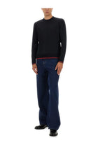 Gucci Men's Web Pattern Sweater Blue, view 2