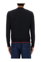 Gucci Men's Web Pattern Sweater Blue, view 3