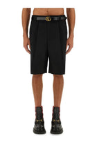 Gucci Men's Wool Blend Twill Shorts Black