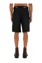 Gucci Men's Wool Blend Twill Shorts Black, view 3