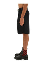 Gucci Men's Wool Blend Twill Shorts Black, view 4