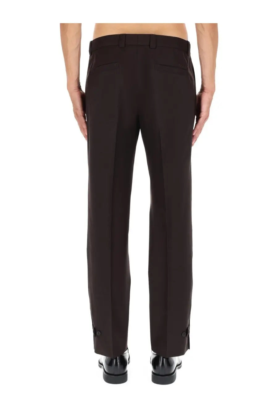 Gucci Men's Wool Gabardine Pants Black, view 4