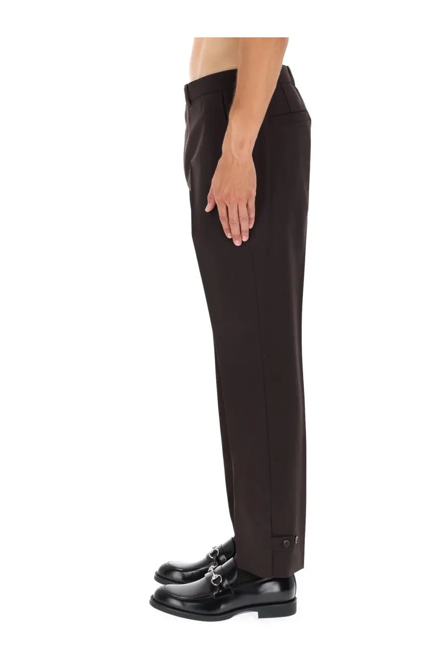 Gucci Men's Wool Gabardine Pants Black, view 3
