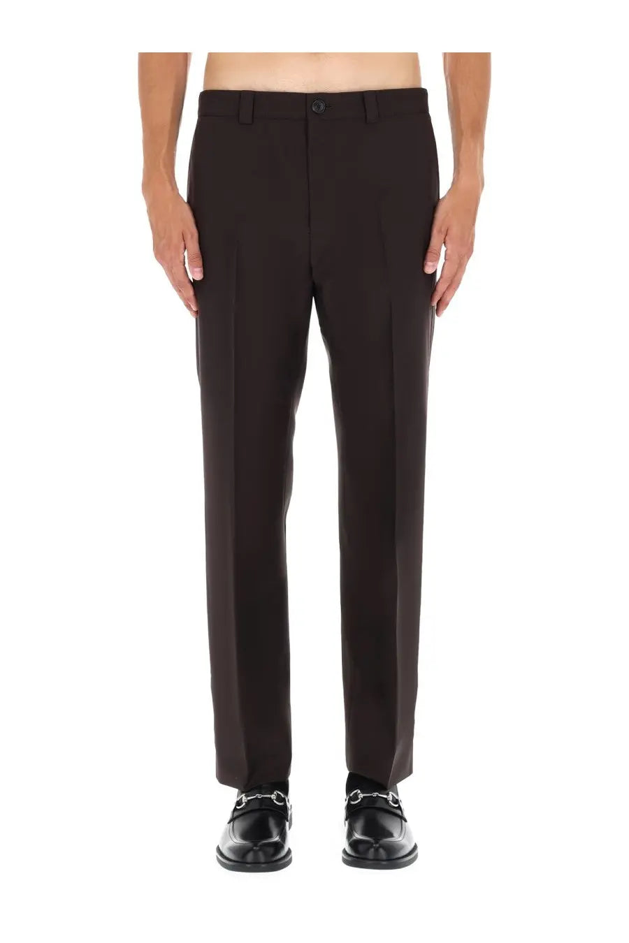 Gucci Men's Wool Gabardine Pants Black