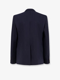 Gucci Men's Gucci Pinstripe Wool Single Breasted Blazer Grey