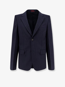 Gucci Men's Gucci Pinstripe Wool Single Breasted Blazer Grey
