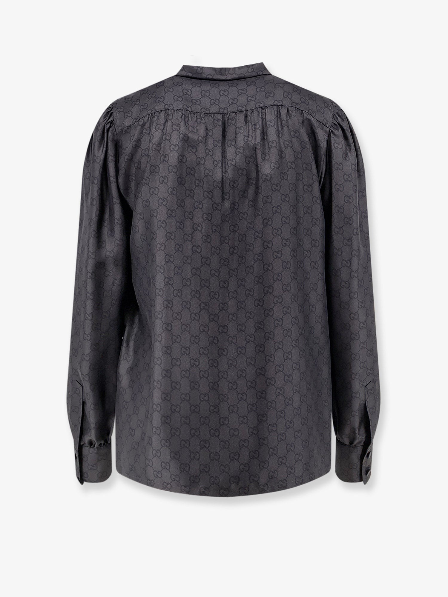 Gucci Women's Gucci Primavera GG Silk Shirt Black