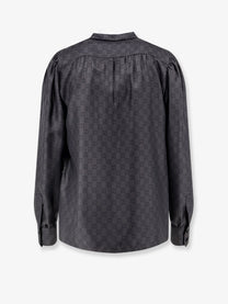 Gucci Women's Gucci Primavera GG Silk Shirt Black