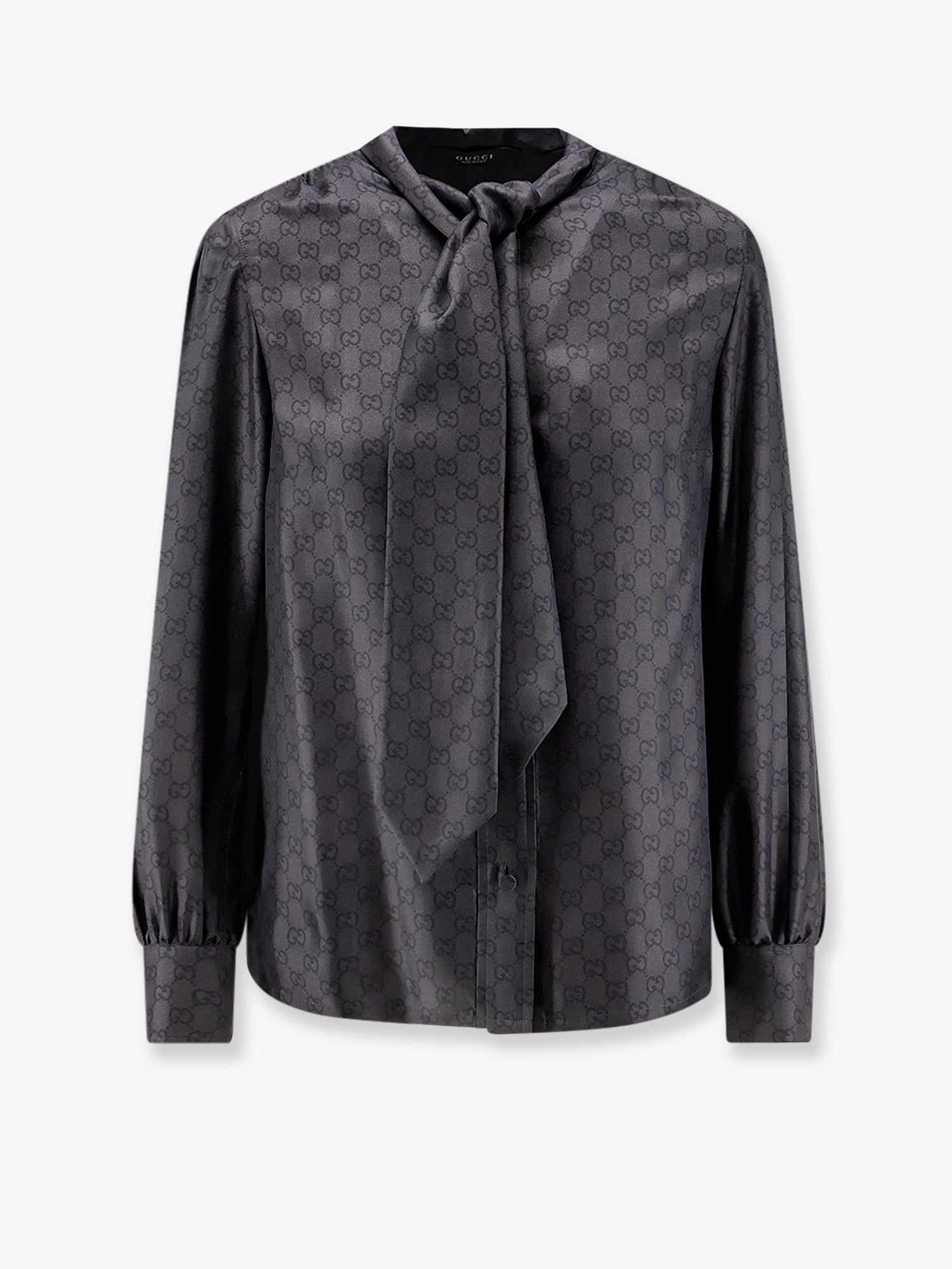 Gucci Women's Gucci Primavera GG Silk Shirt Black