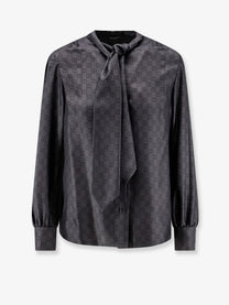 Gucci Women's Gucci Primavera GG Silk Shirt Black