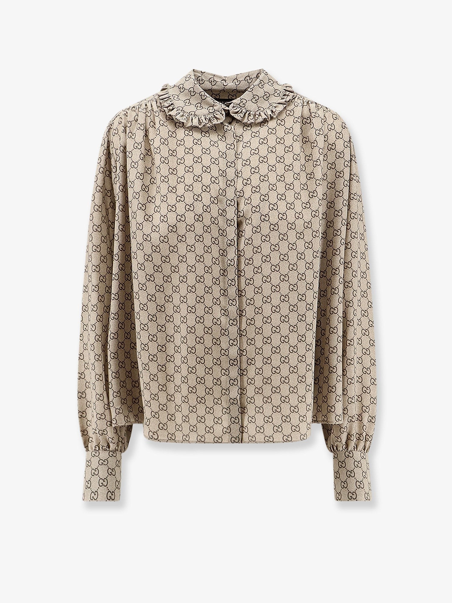 Gucci Women's Gucci Primavera Silk Shirt Beige