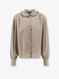 Gucci Women's Gucci Primavera Silk Shirt Beige
