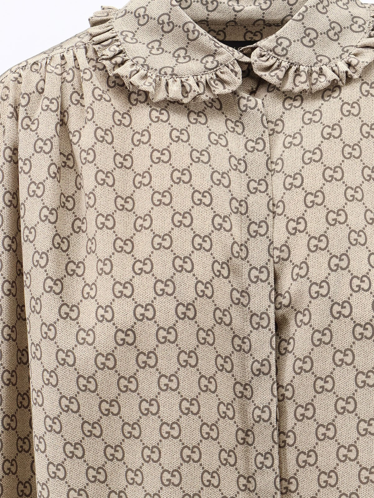 Gucci Women's Gucci Primavera Silk Shirt Beige