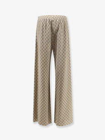 Gucci Women's Gucci Primavera Silk Trousers Beige