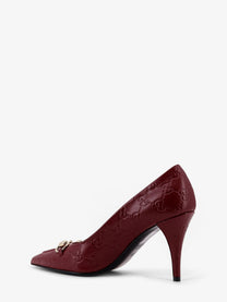 Gucci Women's Gucci Rosso Ancora GG Leather Décolleté Red