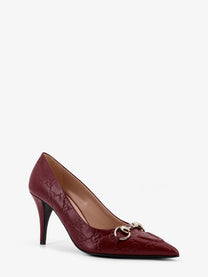 Gucci Women's Gucci Rosso Ancora GG Leather Décolleté Red