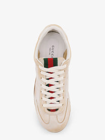 Gucci Women's Gucci Shift Faded Leather Sneakers White