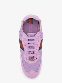 Gucci Women's Gucci Shift Mesh and Suede Sneakers Grey