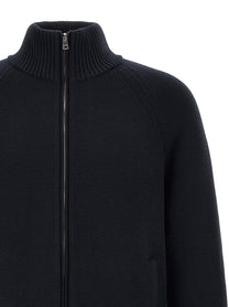 Gucci Gucci Web Ribbon Knitted Jacket Blue