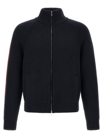 Gucci Gucci Web Ribbon Knitted Jacket Blue