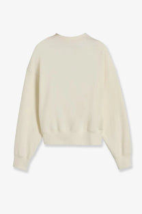 Gucci women’s cream-colored oversized crewneck sweatshirt made of brushed cotton jersey with ribbed cuffs and relaxed fit