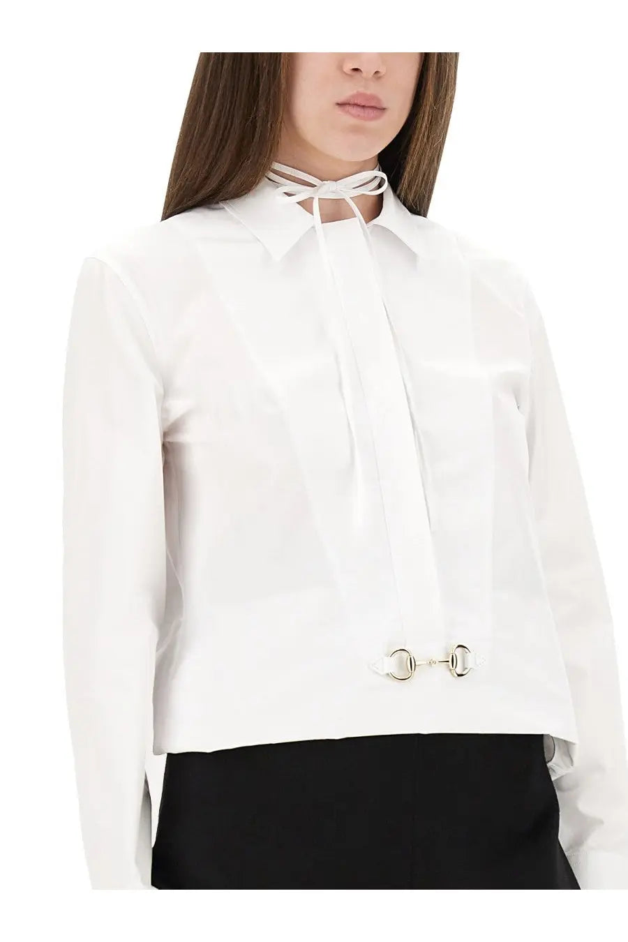 Gucci Women's Cotton Poplin Shirt White, view 4