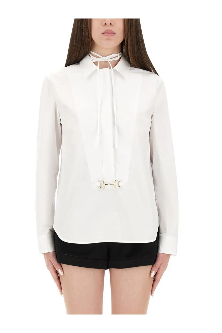 Gucci Women's Cotton Poplin Shirt White