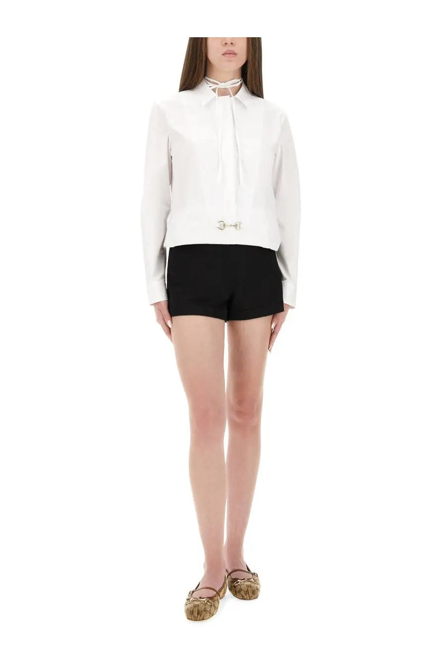 Gucci Women's Cotton Poplin Shirt White, view 2