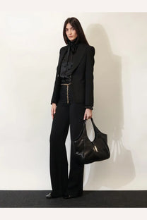 Black leather Gucci womens Mercato hobo shoulder bag with gold-tone hardware and soft slouchy design