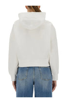 Gucci Women's Printed Cotton Hoodie White, view 3