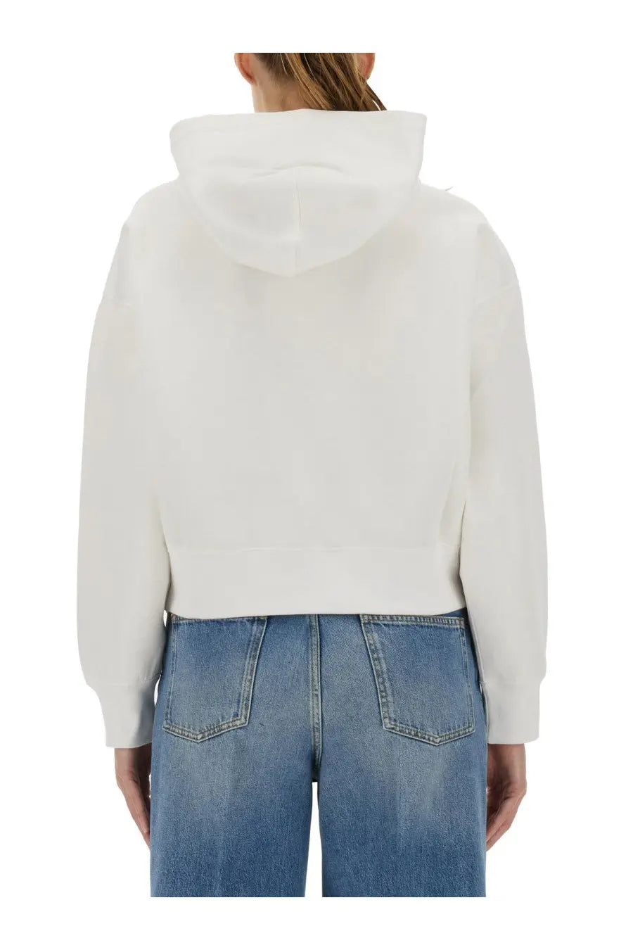 Gucci Women's Printed Cotton Hoodie White, view 3