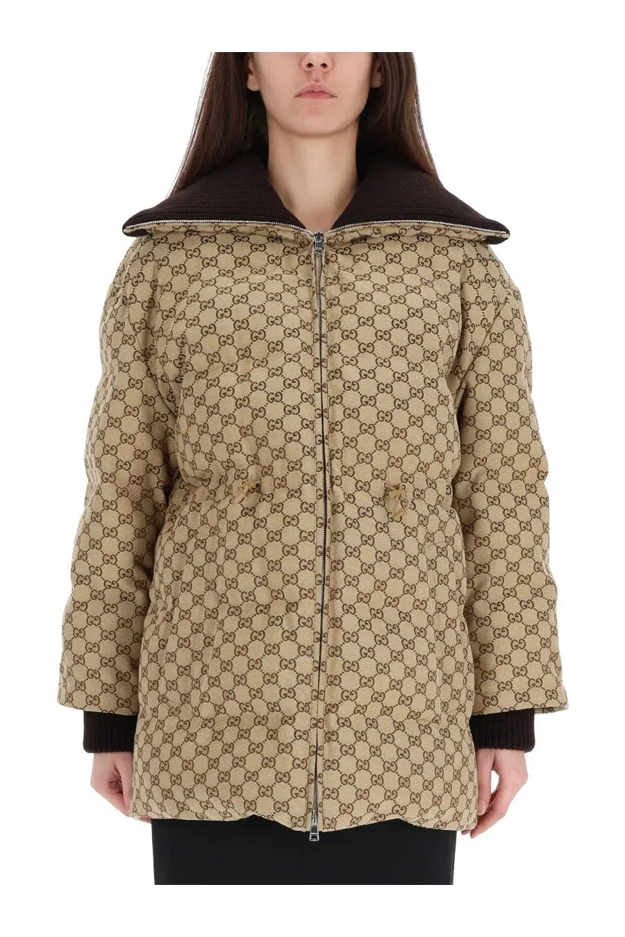 Gucci Women's Quilted Down Jacket Beige