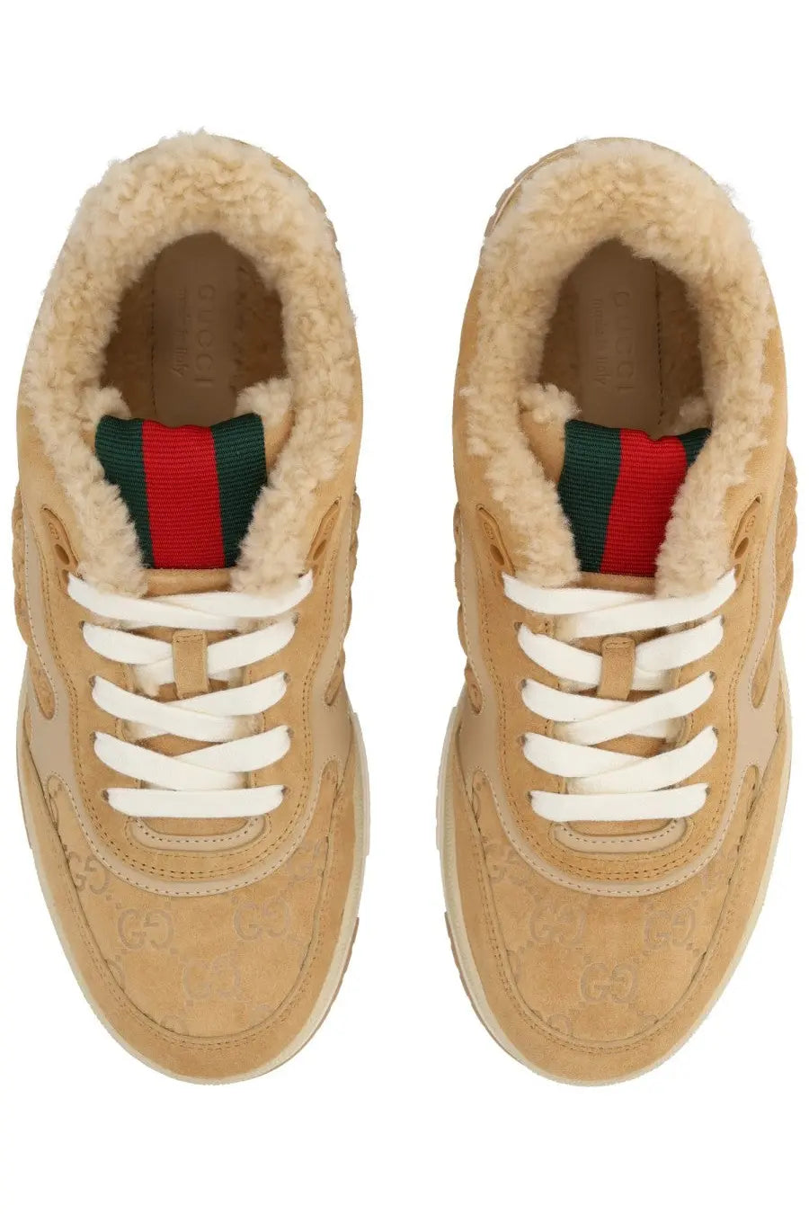 Gucci Women's RE Web Sneaker Brown, view 5