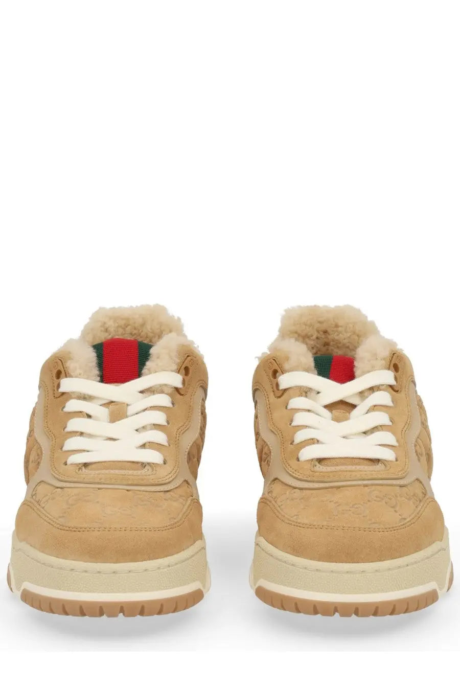 Gucci Women's RE Web Sneaker Brown, view 3