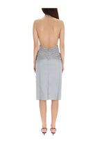Gucci Women's Silk Satin Dress Grey, view 3